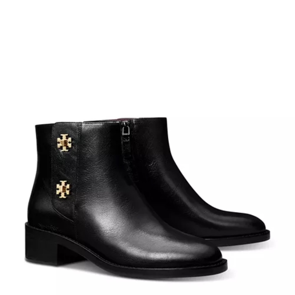 Tory Burch Black Leather Ankle Boots